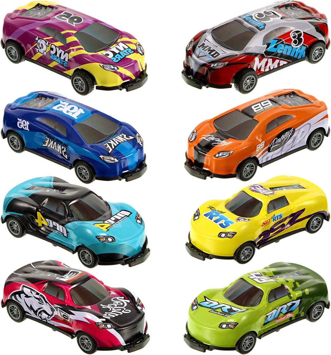 Spielzeug Stuntauto-Set | Langlebig Stabil Spaßig Farbenfroh Sicher-4 + 4 KOSTENLOS-Luzern Mode