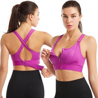 Sport BH mit starkem Halt | Front-Reißverschluss | 1 kaufen 1 gratis Aktion-Rosa-S-Luzern Mode