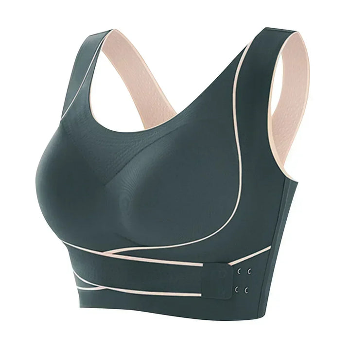 Push-Up BH mit Vorderverschluss für optimalen Halt-Grau-M-Luzern Mode