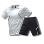 Sport Outfit Herren | Atmungsaktiv | Fitness | Tennis | Lauf | Sommer | Training-Weiß-M-Luzern Mode