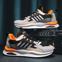 Herren Sneaker mit Luftpolstersohle und modernem Design-Schwarz-39-Luzern Mode