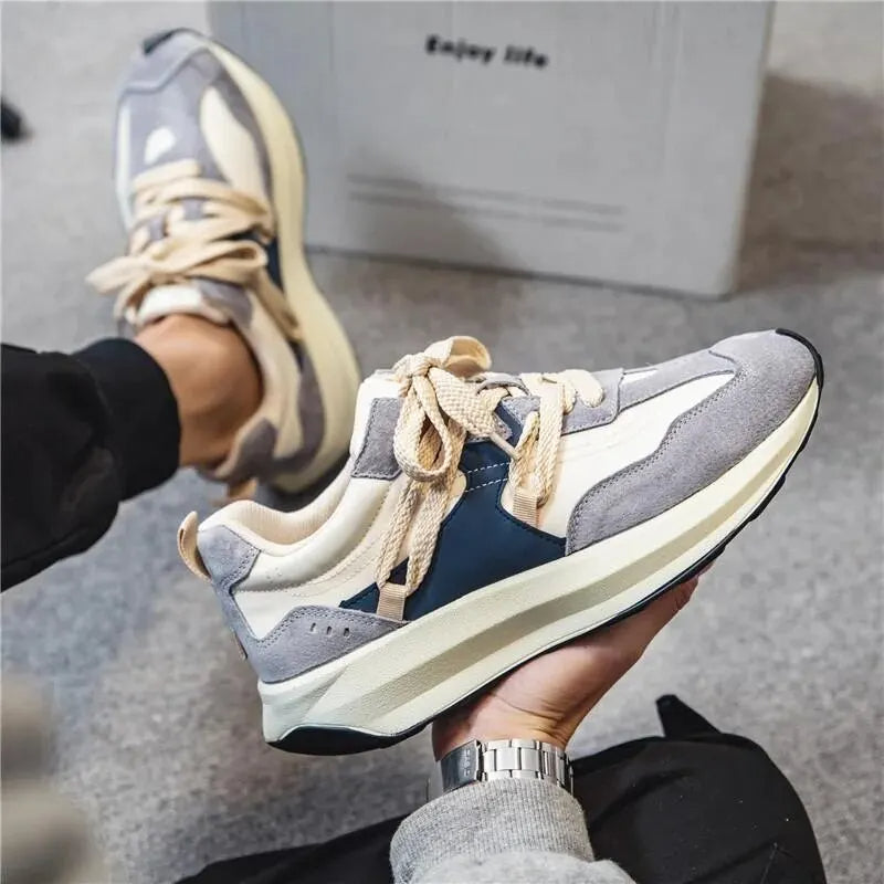 Herren Sneaker mit Komfortsohle für Alltag und Sport-39-Grau-Luzern Mode