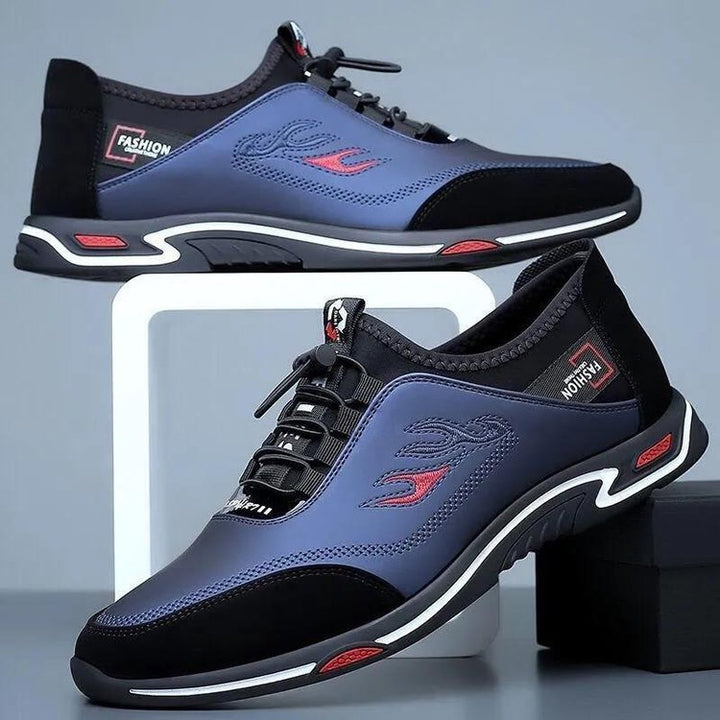 Herren Sneaker mit Komfortsohle und modernem Design-Blau-39-Luzern Mode