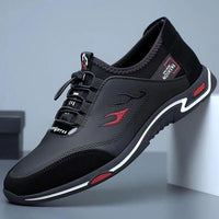 Herren Sneaker mit Komfortsohle und modernem Design-Schwarz-39-Luzern Mode