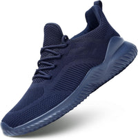 Herren Sneaker Sportschuhe Atmungsaktiv Rutschfest Laufen-Blau-39-Luzern Mode