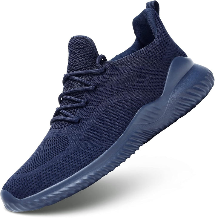 Herren Sneaker Sportschuhe Atmungsaktiv Rutschfest Laufen-Blau-39-Luzern Mode