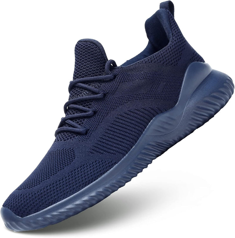 Herren Sneaker Sportschuhe Atmungsaktiv Rutschfest Laufen-Blau-39-Luzern Mode