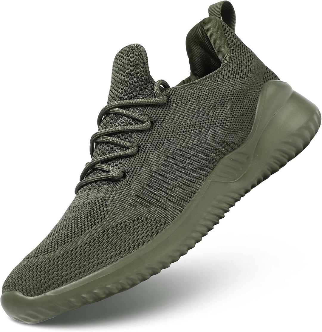 Herren Sneaker Sportschuhe Atmungsaktiv Rutschfest Laufen-Grün-39-Luzern Mode