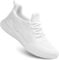 Herren Sneaker Sportschuhe Atmungsaktiv Rutschfest Laufen-Weiß-39-Luzern Mode