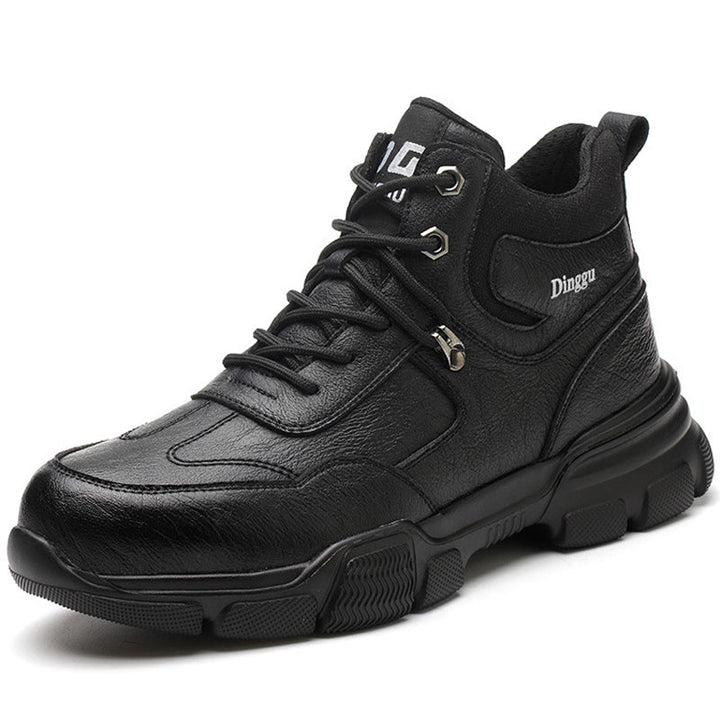 Herren Sneaker Leder Wasserdicht Rutschfest Bequem-Schwarz-36-Luzern Mode
