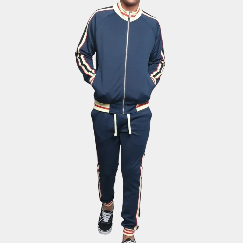 Herren Jogginghose mit Kordelzug - Bequeme Freizeithose-Dunkelblau-S-Luzern Mode