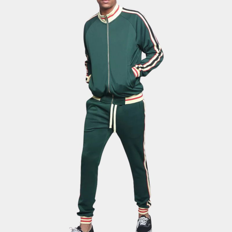 Herren Jogginghose mit Kordelzug - Bequeme Freizeithose-Grün-S-Luzern Mode