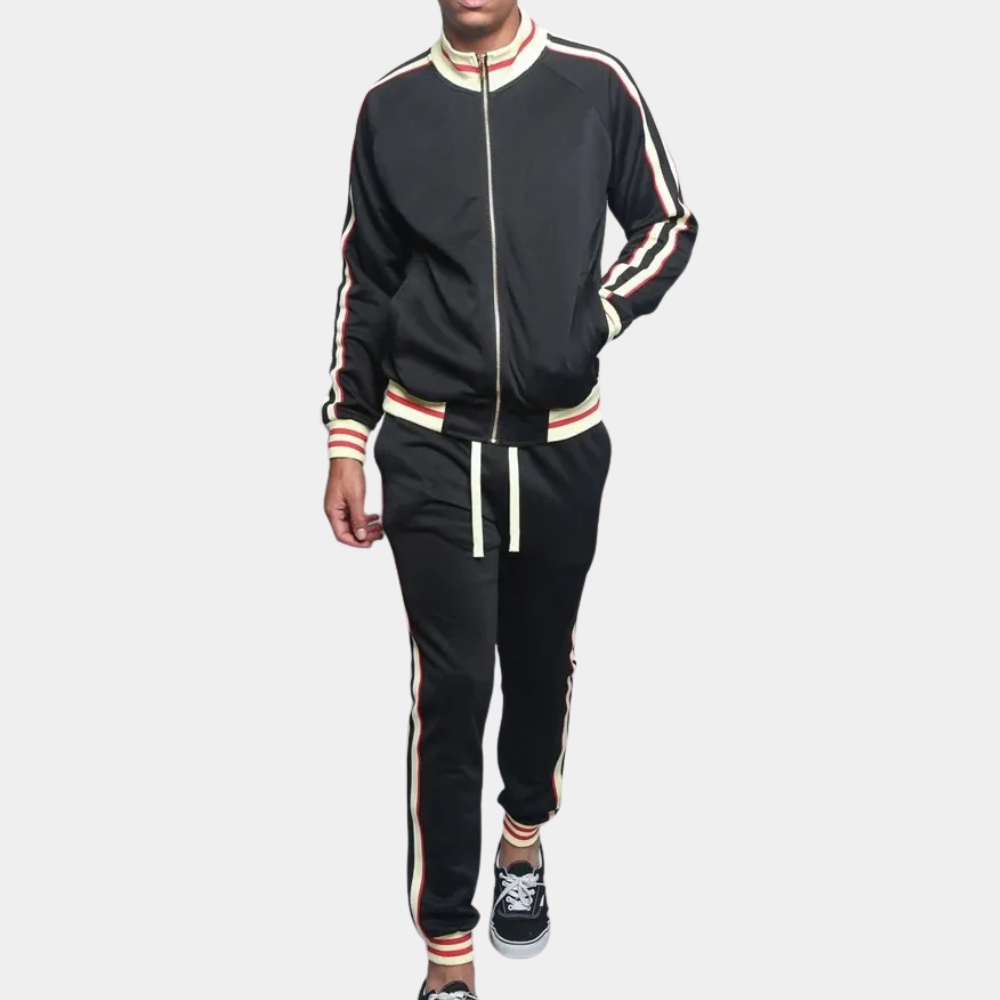 Herren Jogginghose mit Kordelzug - Bequeme Freizeithose-Schwarz-S-Luzern Mode
