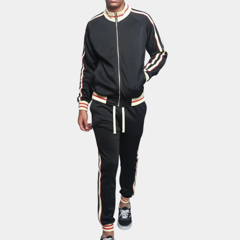 Herren Jogginghose mit Kordelzug - Bequeme Freizeithose-Schwarz-S-Luzern Mode