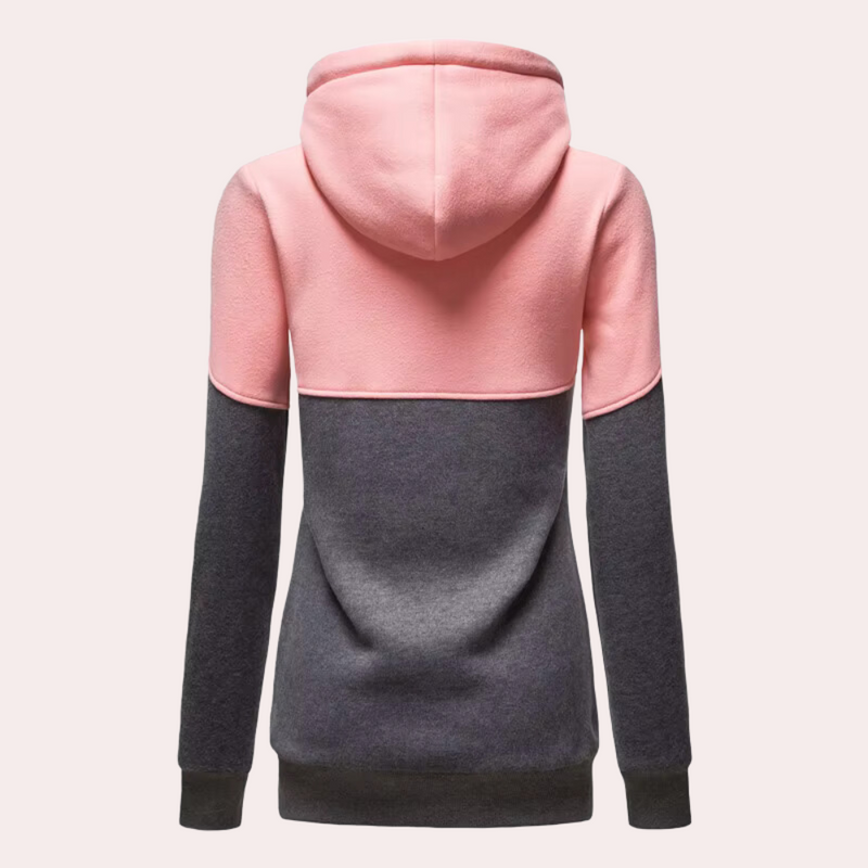 Damen Hoodie mit Kapuze und Kontrastdesign für Herbst/Winter-Luzern Mode