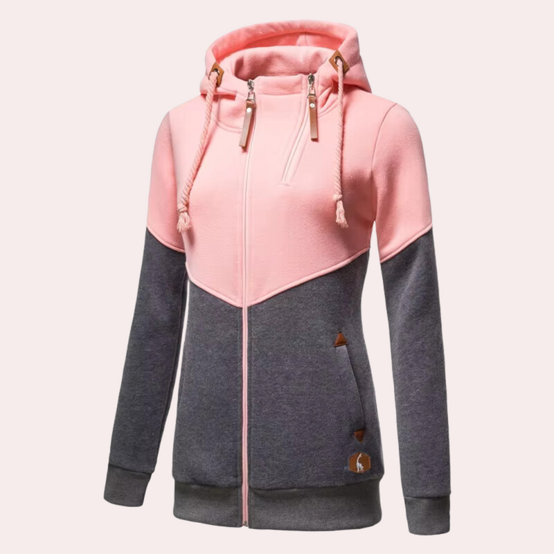 Damen Hoodie mit Kapuze und Kontrastdesign für Herbst/Winter-Luzern Mode