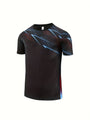 Herren Sportshirt 1+1 GRATIS | atmungsaktiv Sommer T-Shirt | Training Freizeit-Schwarz-S(46)-Luzern Mode