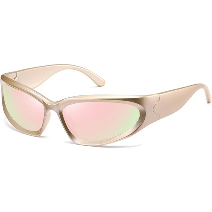 Herren Sport Sonnenbrille UV400 Schutz für Outdoor-Aktivitäten-Champagner Gold-Luzern Mode