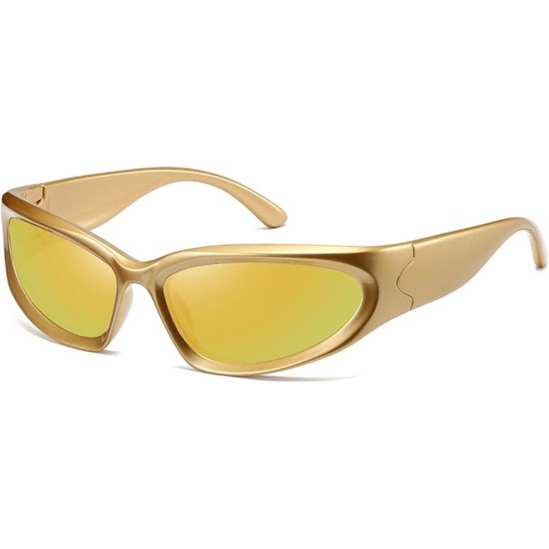 Herren Sport Sonnenbrille UV400 Schutz für Outdoor-Aktivitäten-Gelb-Luzern Mode