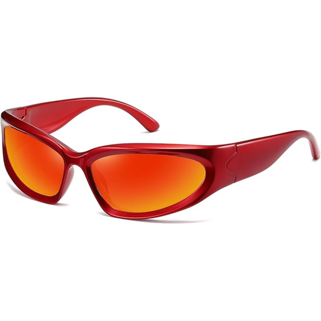 Herren Sport Sonnenbrille UV400 Schutz für Outdoor-Aktivitäten-Rot-Luzern Mode
