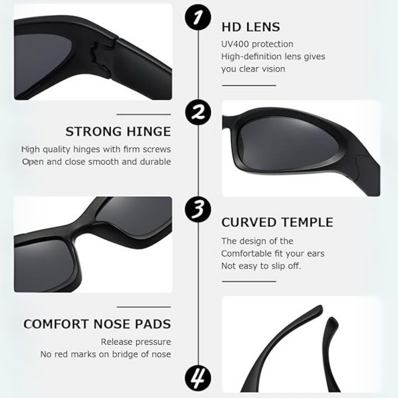 Herren Sport Sonnenbrille UV400 Schutz für Outdoor-Aktivitäten-Luzern Mode