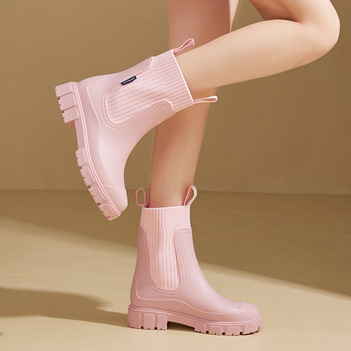 Damen Regenstiefel wasserdicht mit dicker Profilsohle – Arvella