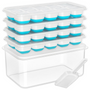 Eiswürfelform | Stapel 4-Pack Silikon langlebig vielseitig flexibel-Weiß-Blau-Luzern Mode