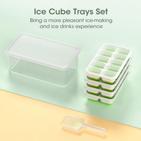 Eiswürfelform | Stapel 4-Pack Silikon langlebig vielseitig flexibel-Luzern Mode