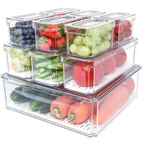 Kühlschrank-Organizer-Set | 10-teilig | Transparent | Stapelbar | Langlebig-Luzern Mode