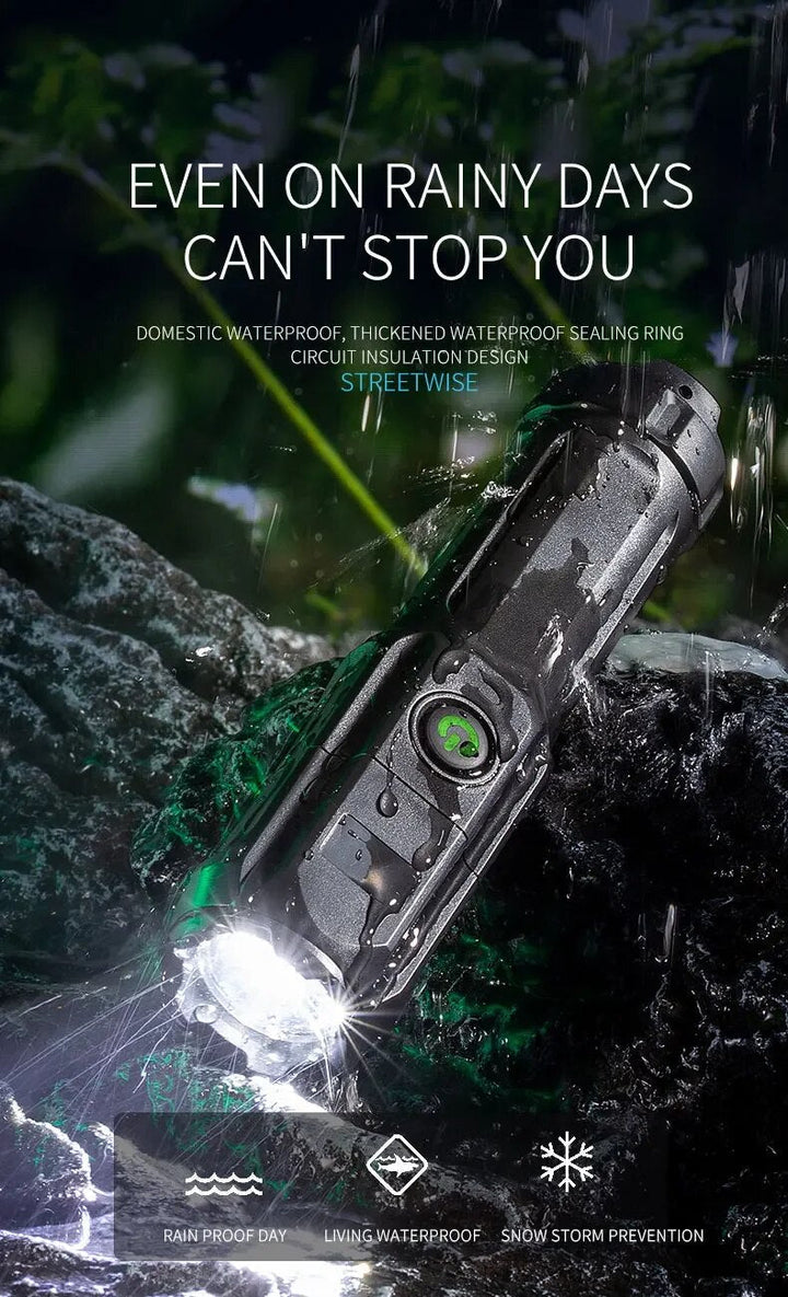Taschenlampe | Helles LED wiederaufladbar Lange Distanz Zoom USB Vielseitig Kompakt-Luzern Mode