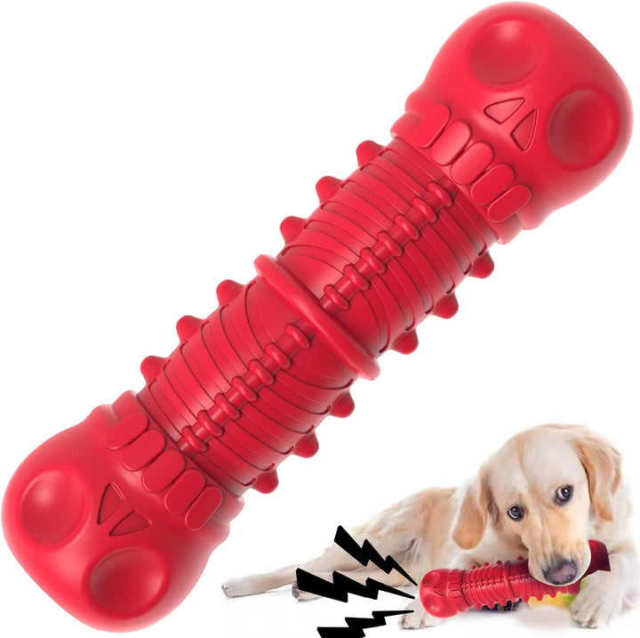 Hunde Kau-Spielzeug | Langlebiges Robustes Gummi Interaktiv Quieker-Rot-Luzern Mode