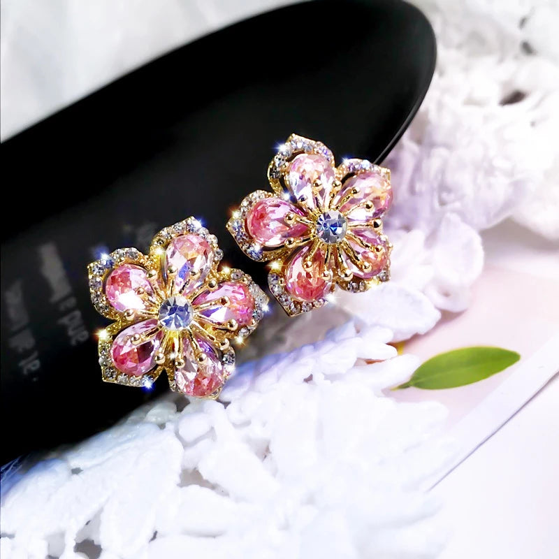 Ohrringe für Damen | Mehrfarbig | Sterling Silber | Zirkonia | Stilvoll | Luxuscc-Luzern Mode