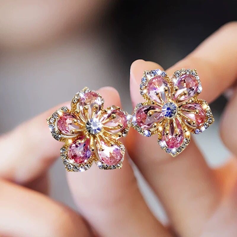 Ohrringe für Damen | Mehrfarbig | Sterling Silber | Zirkonia | Stilvoll | Luxuscc-Luzern Mode