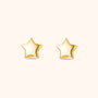 Ohrstecker | Stern Massiv Silber Gold Stilvoll Subtil Langlebig-Gold-Luzern Mode
