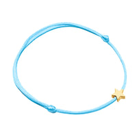 Sternenarmband | Farbige Nylon Silber Vergoldet Stilvoll Vielseitig-Blau-Gold-Luzern Mode