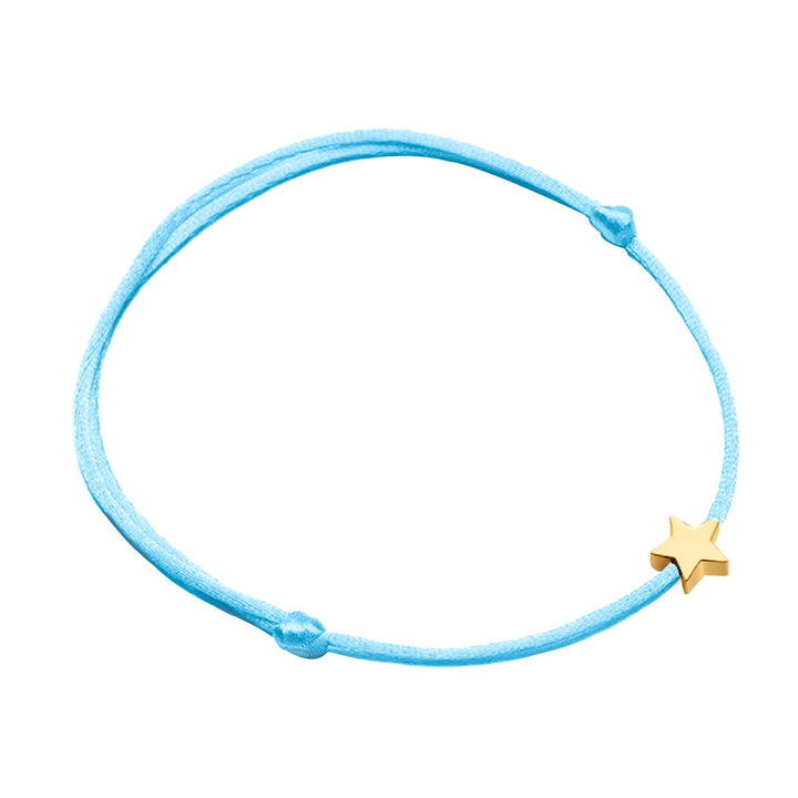Sternenarmband | Farbige Nylon Silber Vergoldet Stilvoll Vielseitig-Blau-Gold-Luzern Mode