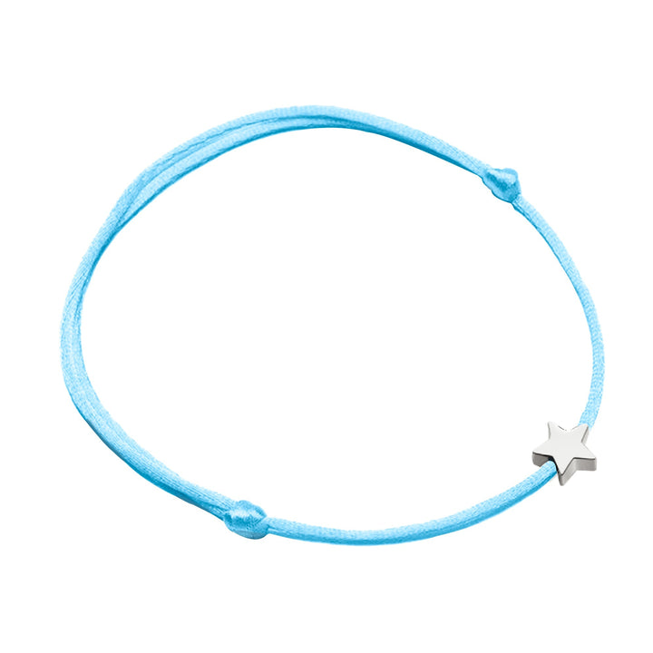 Sternenarmband | Farbige Nylon Silber Vergoldet Stilvoll Vielseitig-Blau-Silber-Luzern Mode