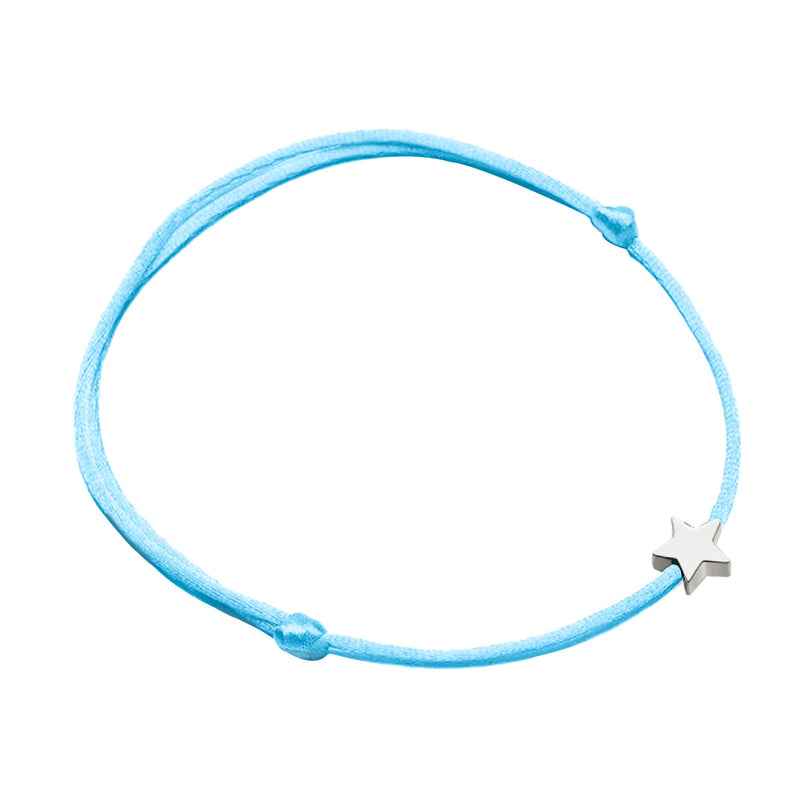 Sternenarmband | Farbige Nylon Silber Vergoldet Stilvoll Vielseitig-Blau-Silber-Luzern Mode
