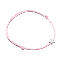 Sternenarmband | Farbige Nylon Silber Vergoldet Stilvoll Vielseitig-Rosa-Silber-Luzern Mode