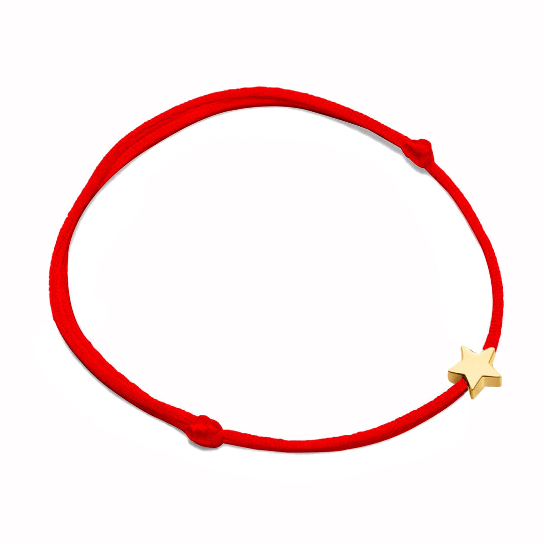Sternenarmband | Farbige Nylon Silber Vergoldet Stilvoll Vielseitig-Rot-Gold-Luzern Mode