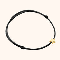 Sternenarmband | Farbige Nylon Silber Vergoldet Stilvoll Vielseitig-Schwarz-Gold-Luzern Mode