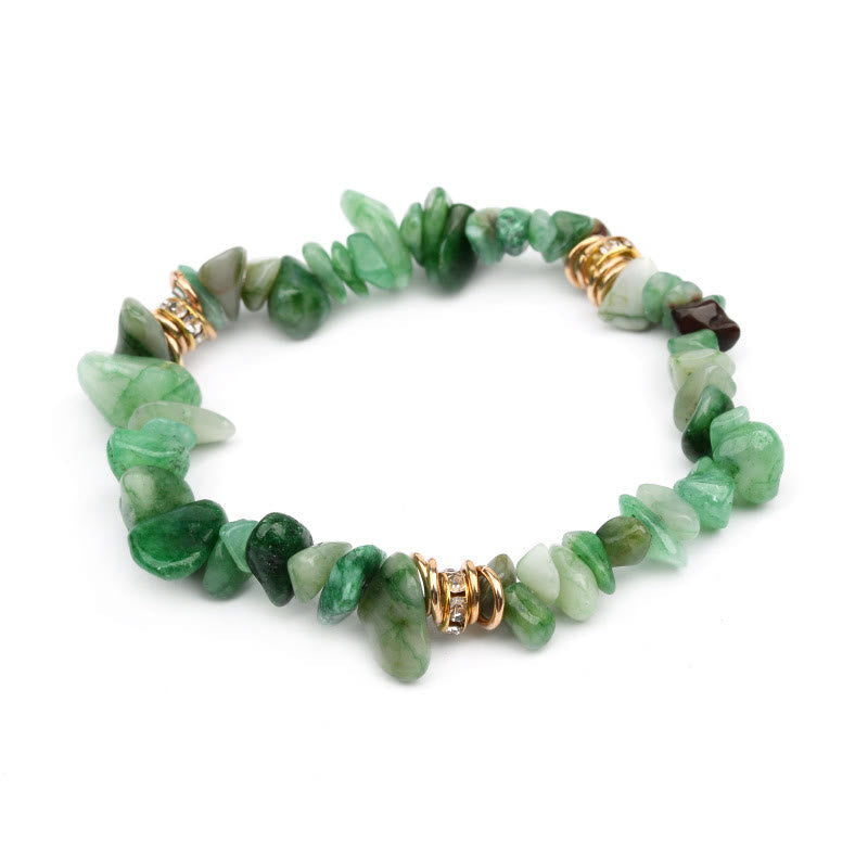 Armband für Damen | Stilvoll | Naturstein | Kristallperlen-Grüner Aventurin-Luzern Mode
