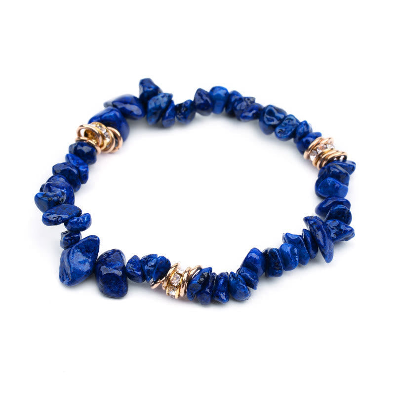 Armband für Damen | Stilvoll | Naturstein | Kristallperlen-Lapislazuli-Luzern Mode