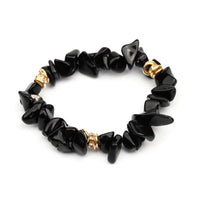 Armband für Damen | Stilvoll | Naturstein | Kristallperlen-Obsidian-Luzern Mode