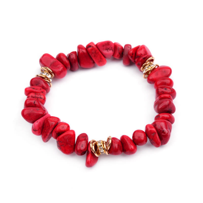 Armband für Damen | Stilvoll | Naturstein | Kristallperlen-Roter Jaspis-Luzern Mode