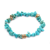 Armband für Damen | Stilvoll | Naturstein | Kristallperlen-Türkis-Luzern Mode