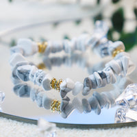 Armband für Damen | Stilvoll | Naturstein | Kristallperlen-Luzern Mode