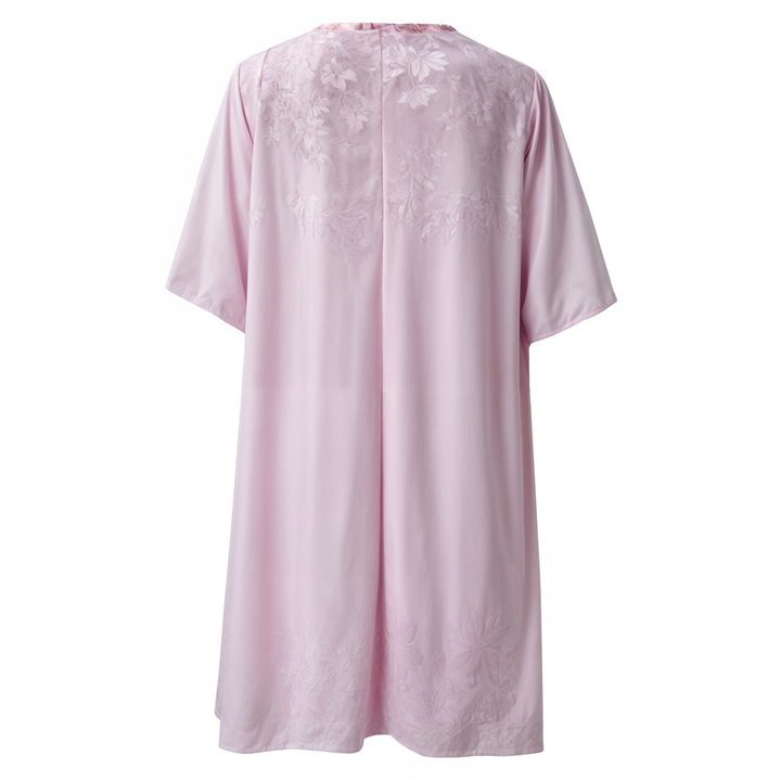 A-Linien Kleid Damen | Blumenprint | ärmellos | Chiffon | mit Weste | knielang-Luzern Mode