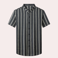 Herren Kurzarmhemd mit Streifenmuster - Modern und Elegant-Luzern Mode