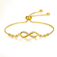 Armband für Damen | Verstellbar | Infinity | Gold | Silber | Diamant-Gold-Luzern Mode